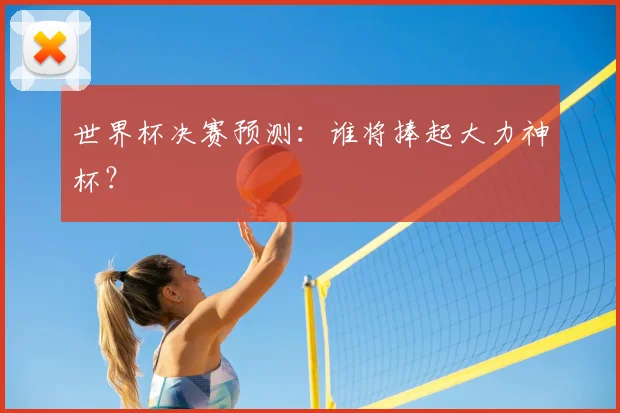 世界杯决赛预测:谁将捧起大力神杯?